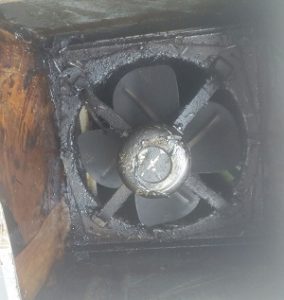 kitchen exhaust fan before cleaning